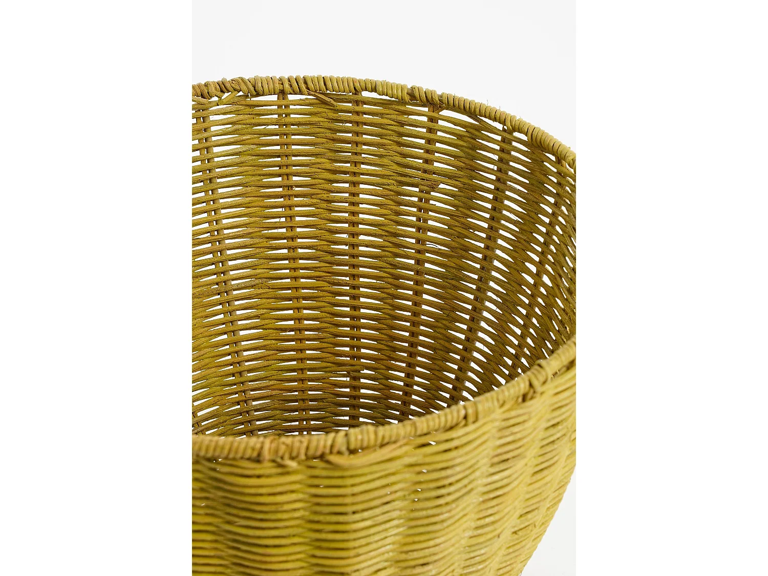 Ensemble de panier de rangement en rotin - 30 x 30 x 48 - Jaune -
