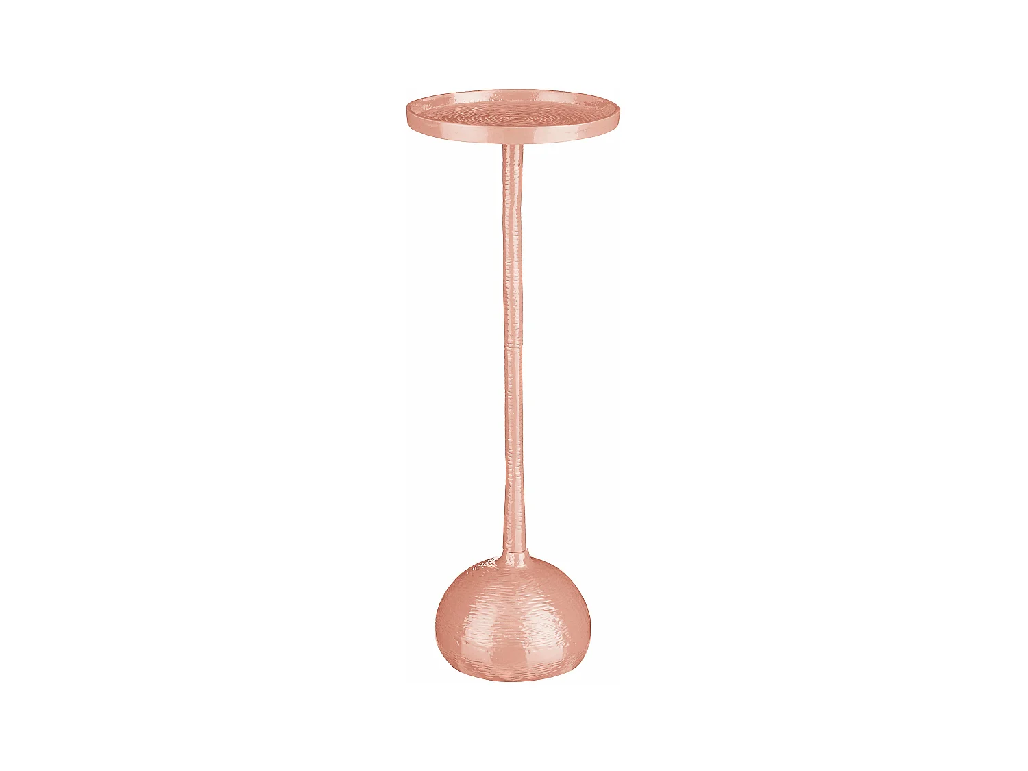 Table d'appoint en aluminium recyclé - 24 x 24 x 68 - Rose clair - COLIN