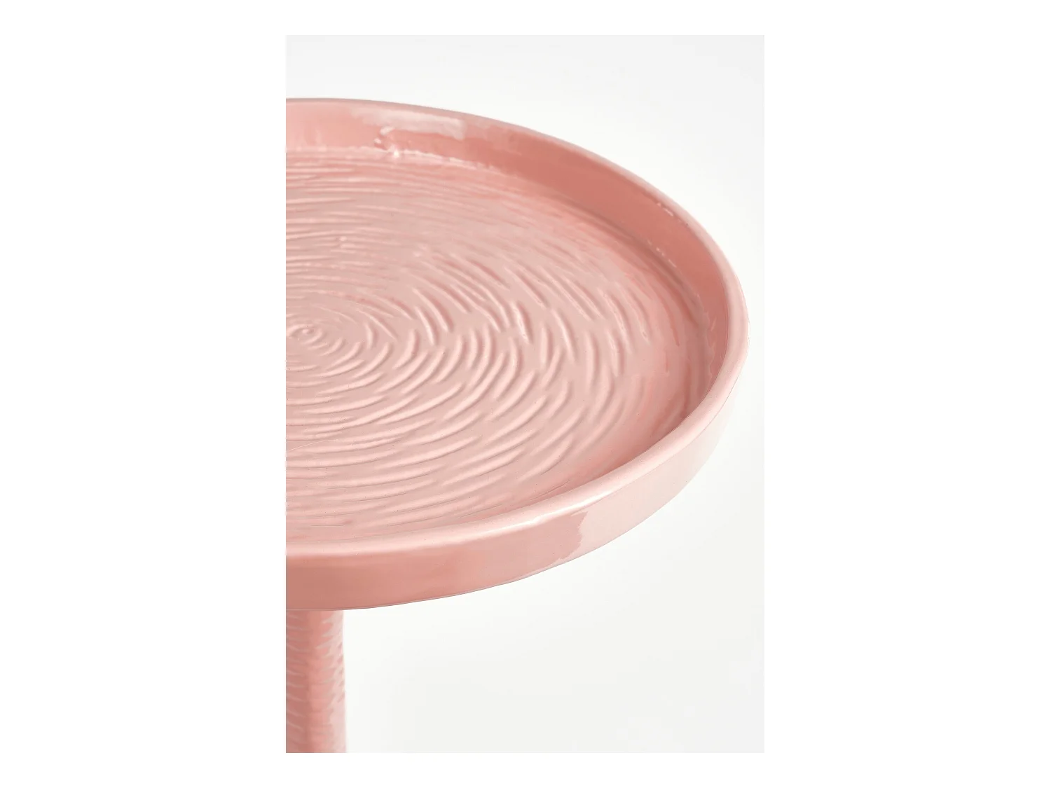 Table d'appoint en aluminium recyclé - 24 x 24 x 68 - Rose clair - COLIN