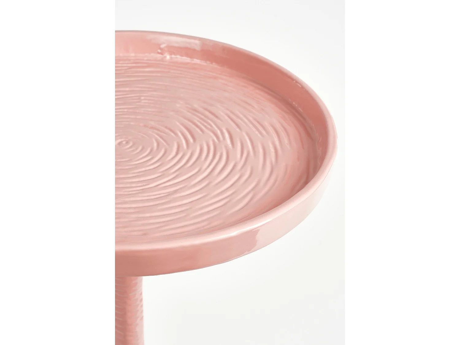 Mesa auxiliar de Aluminio reciclado - 24 x 24 x 68 - Rosa claro - COLIN