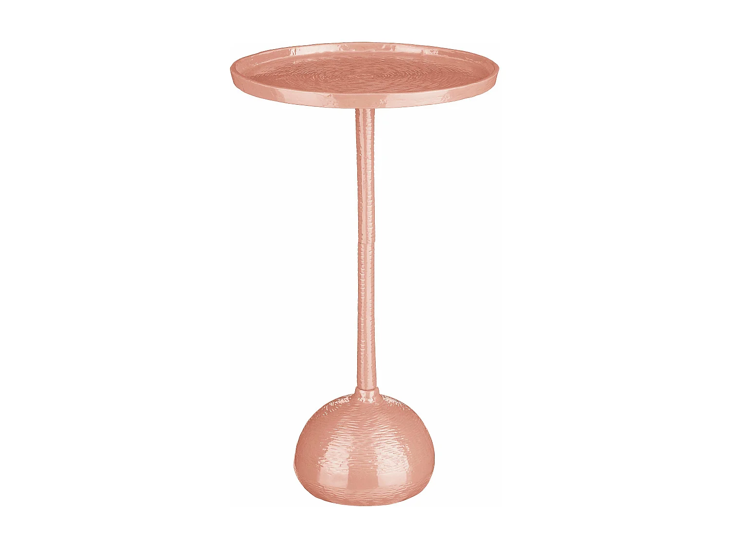 Bijzettafel van gerecycled aluminium - 34 x 34 x 58 - Lichtroze - COLIN