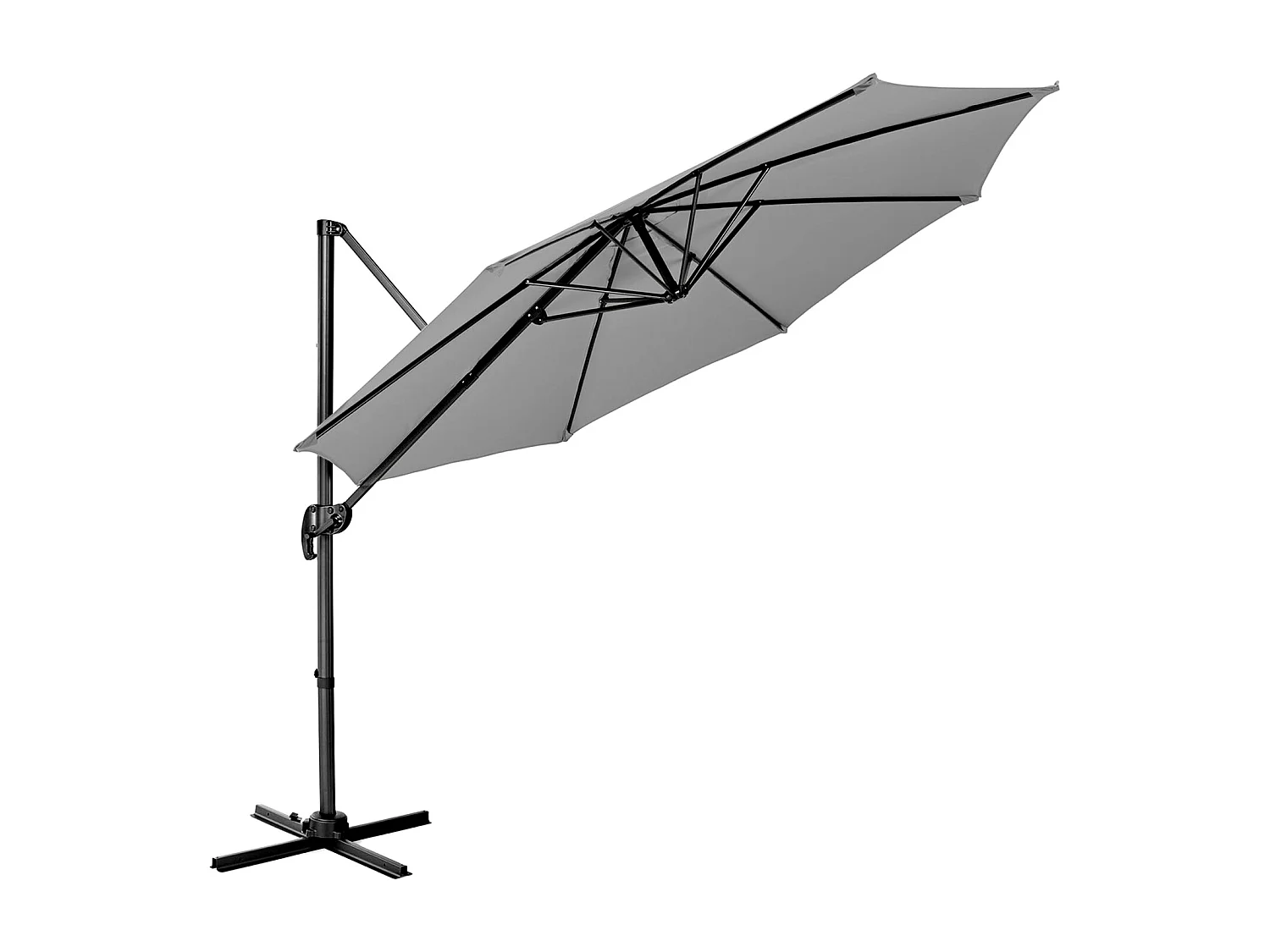 Parasol alu pivotant
