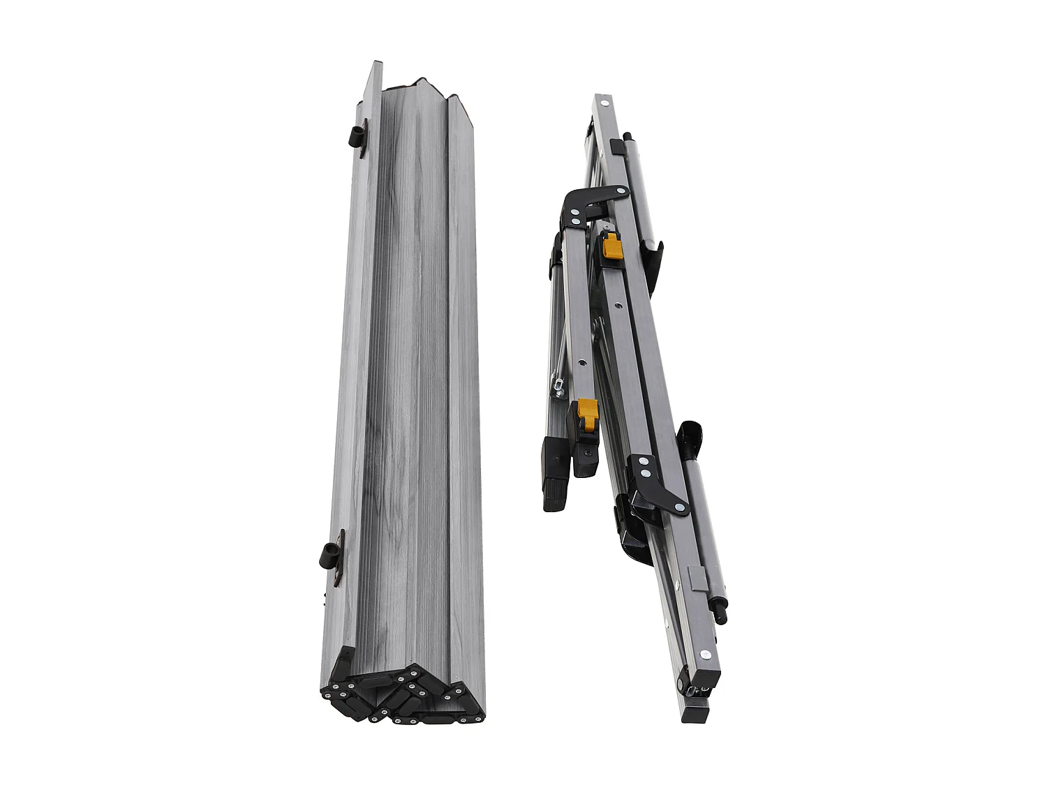 Table de camping pliable JAWINIO, table pliante réglable en hauteur, aluminium argent