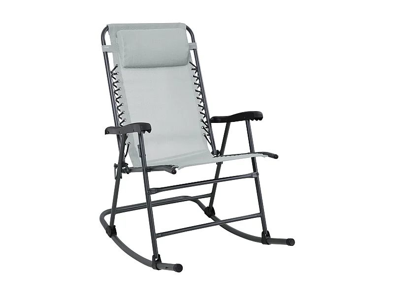 Fauteuil à bascule pliable avec appuie-tête