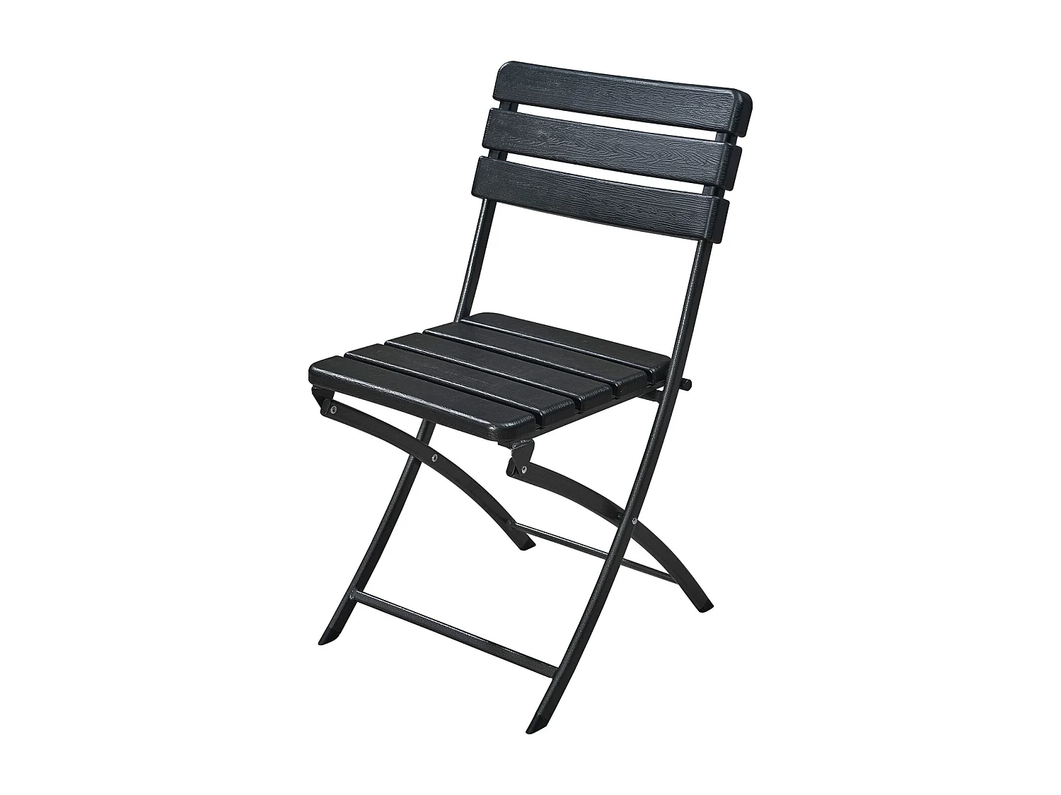 Lot de 2 chaises de balcon aspect bois pliables