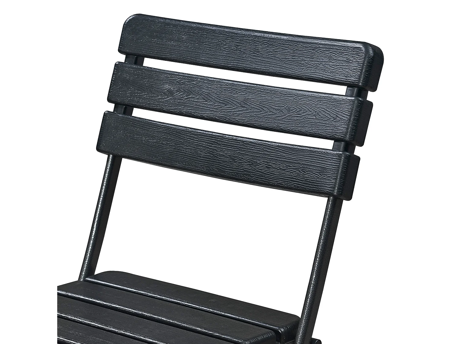 Lot de 2 chaises de balcon aspect bois pliables