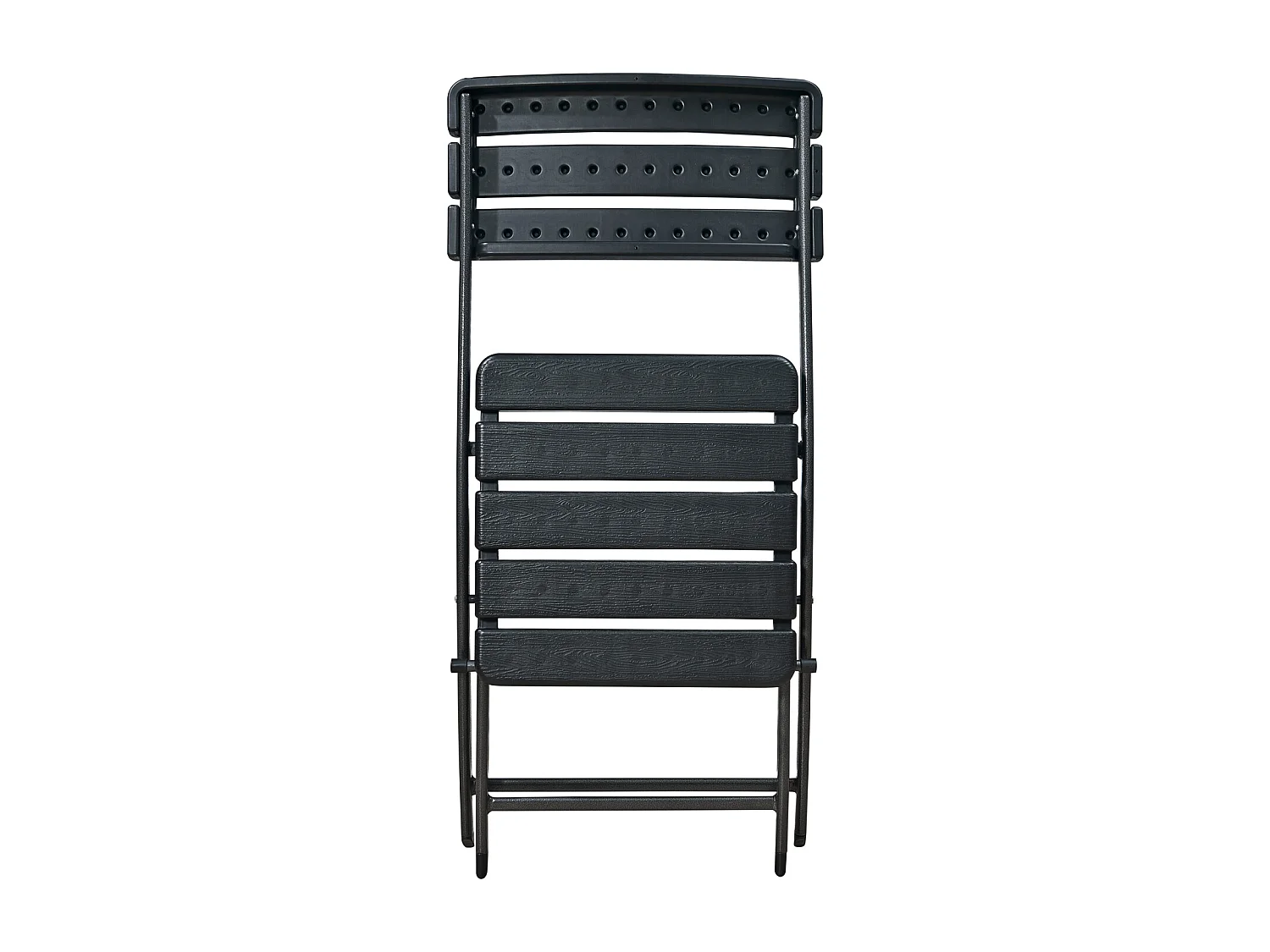 Lot de 2 chaises de balcon aspect bois pliables