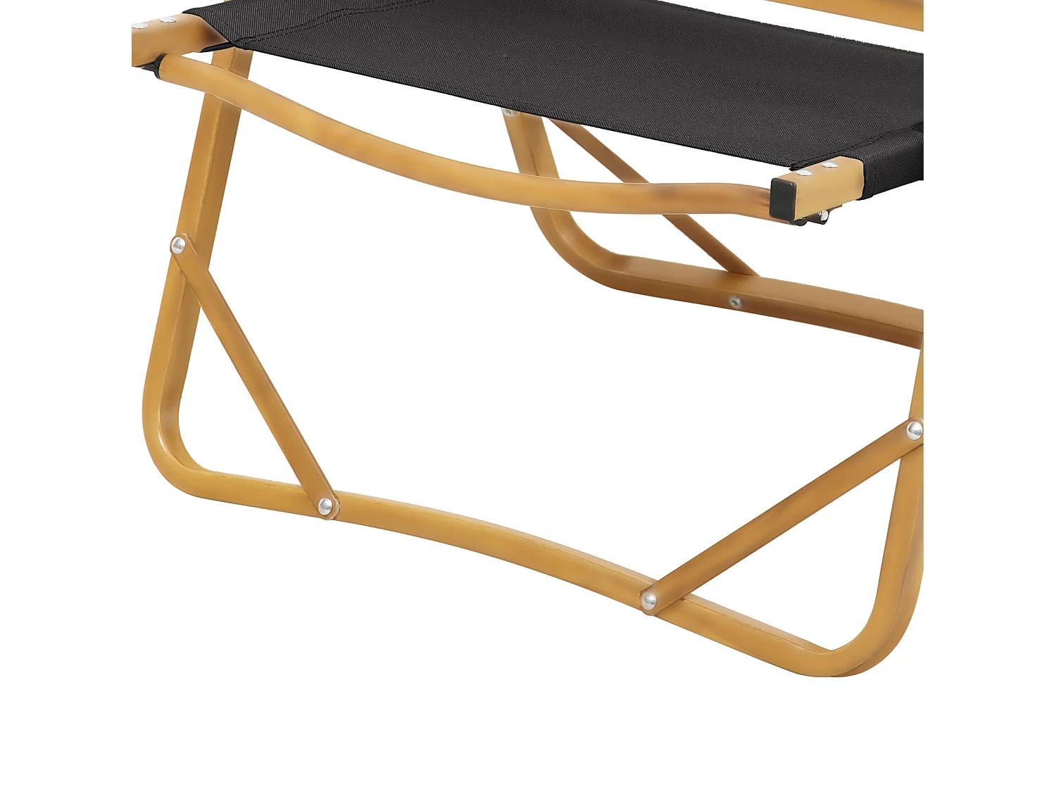 Chaise de camping extérieure en bois pliable avec accoudoirs