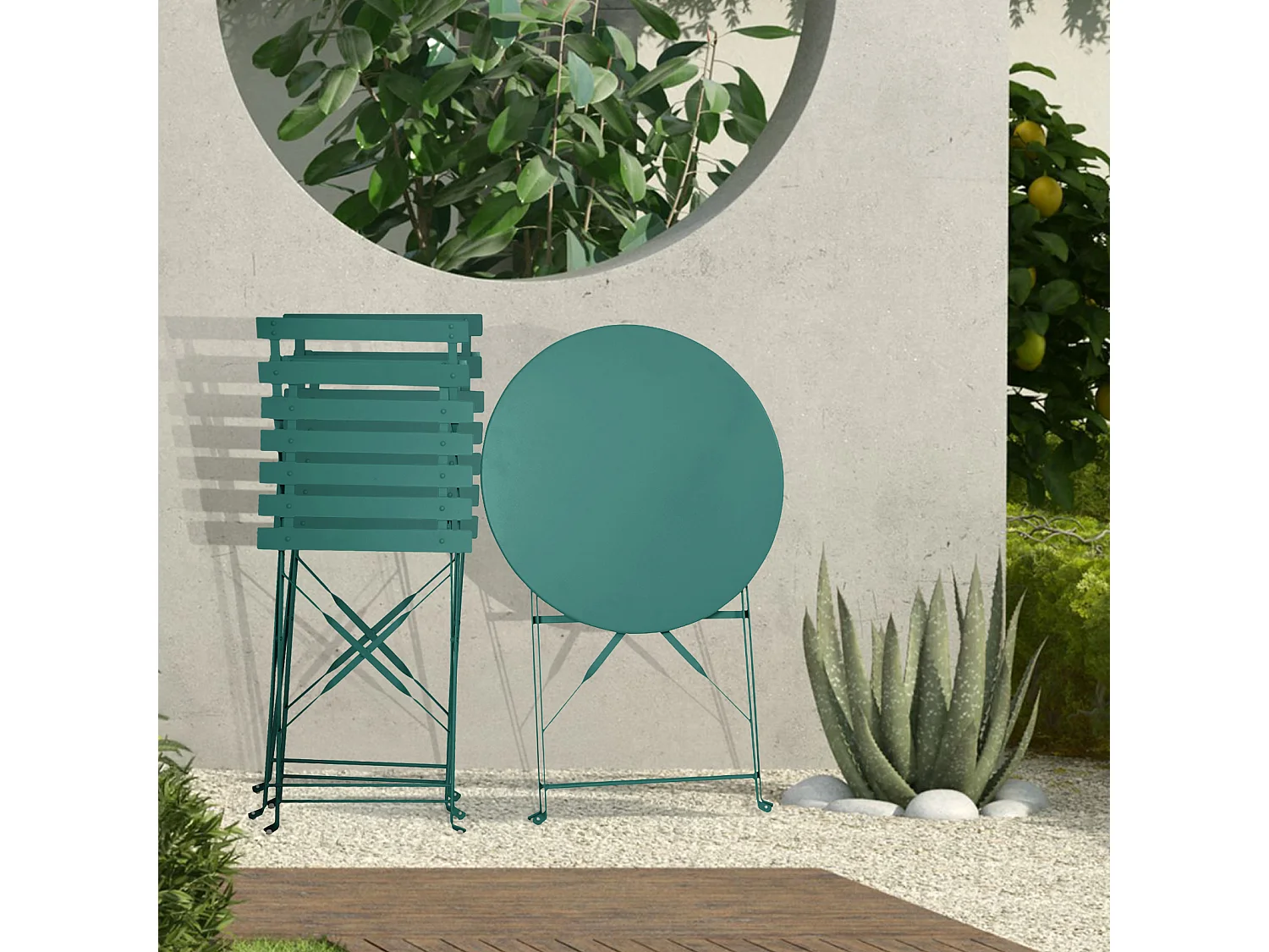 Meubles de balcon Chaise Table Métal pliants