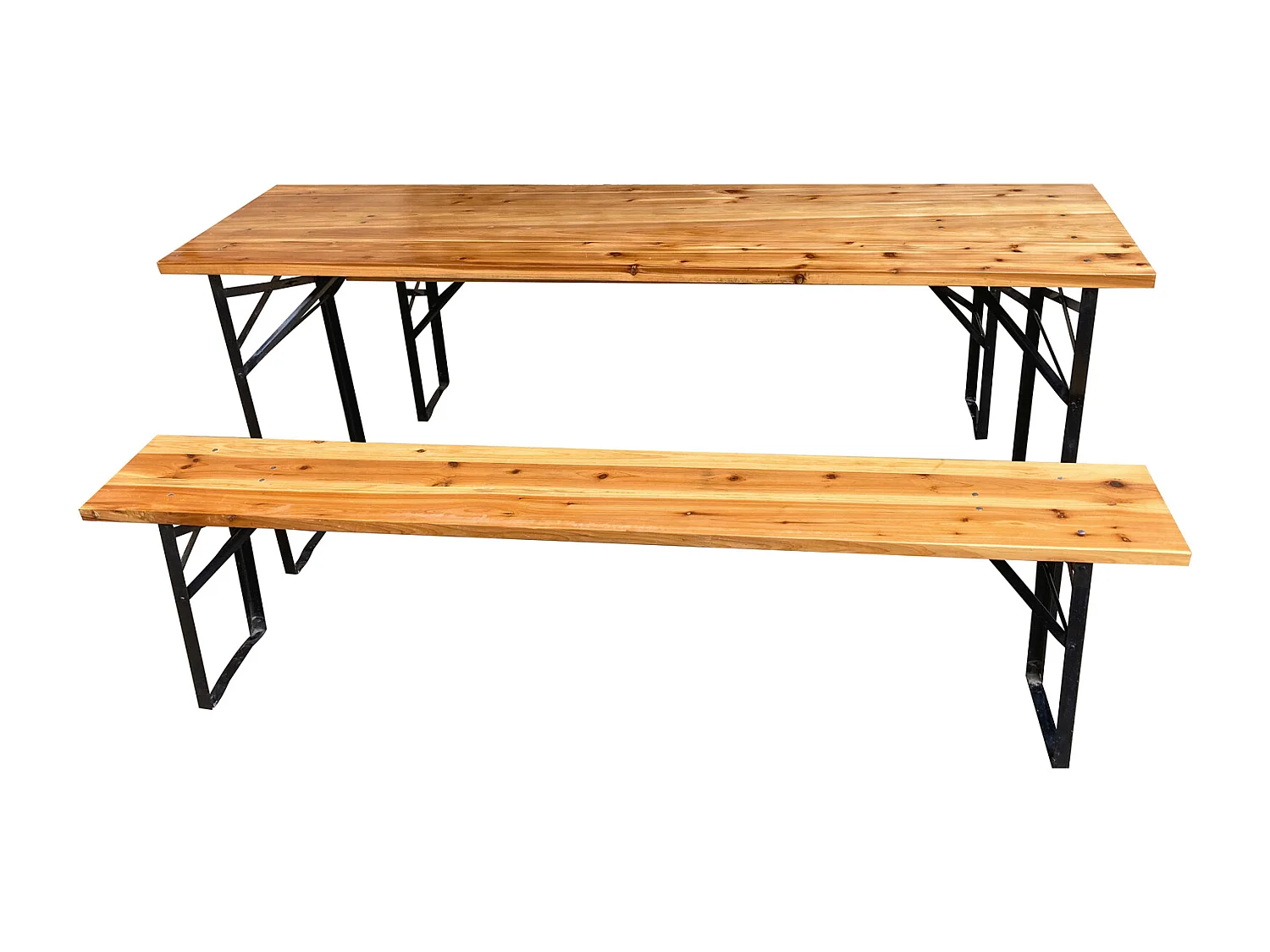 Garniture de brasserie pliante 3 pièces en bois