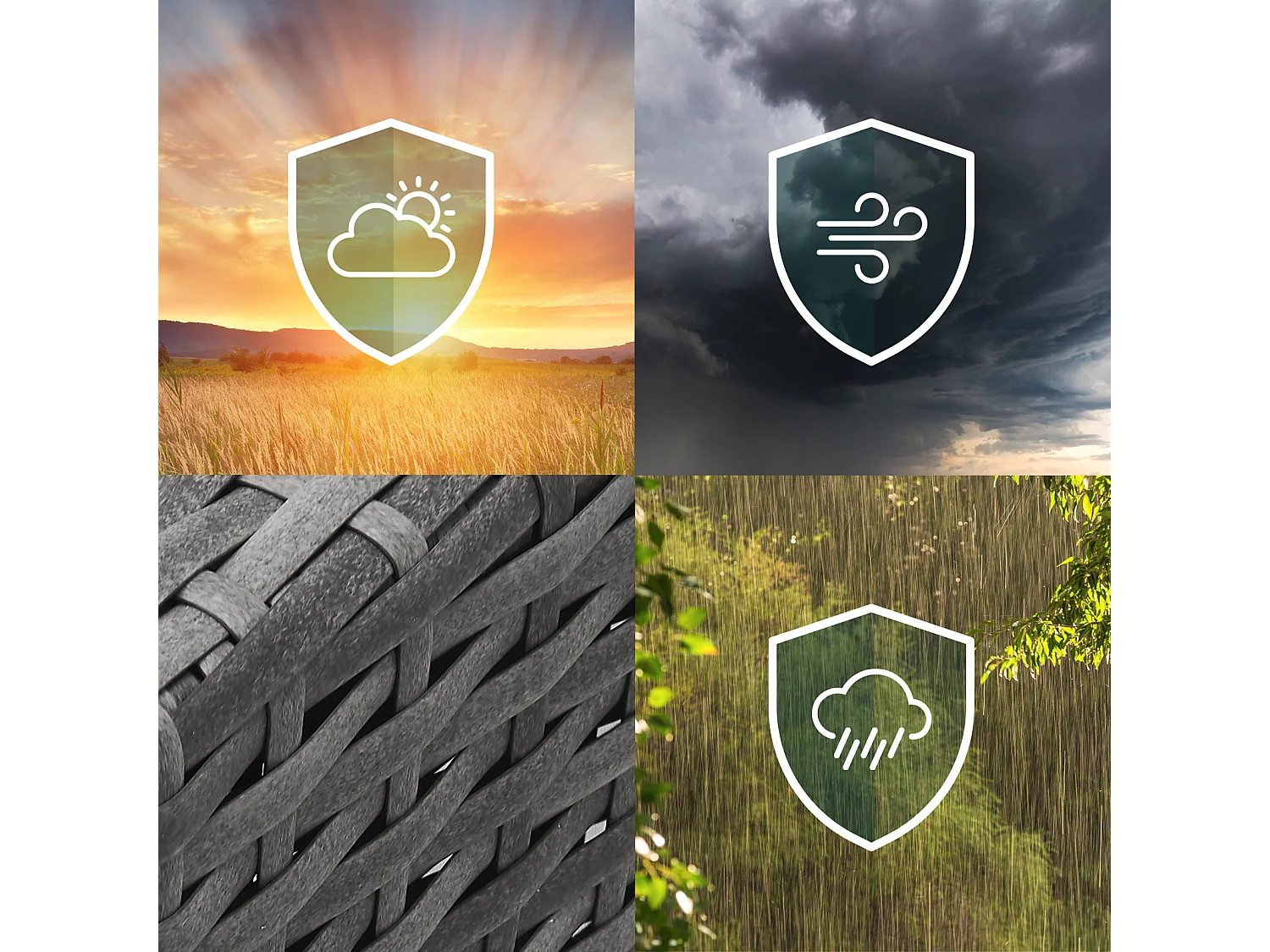 Ensemble de meubles de jardin en rotin