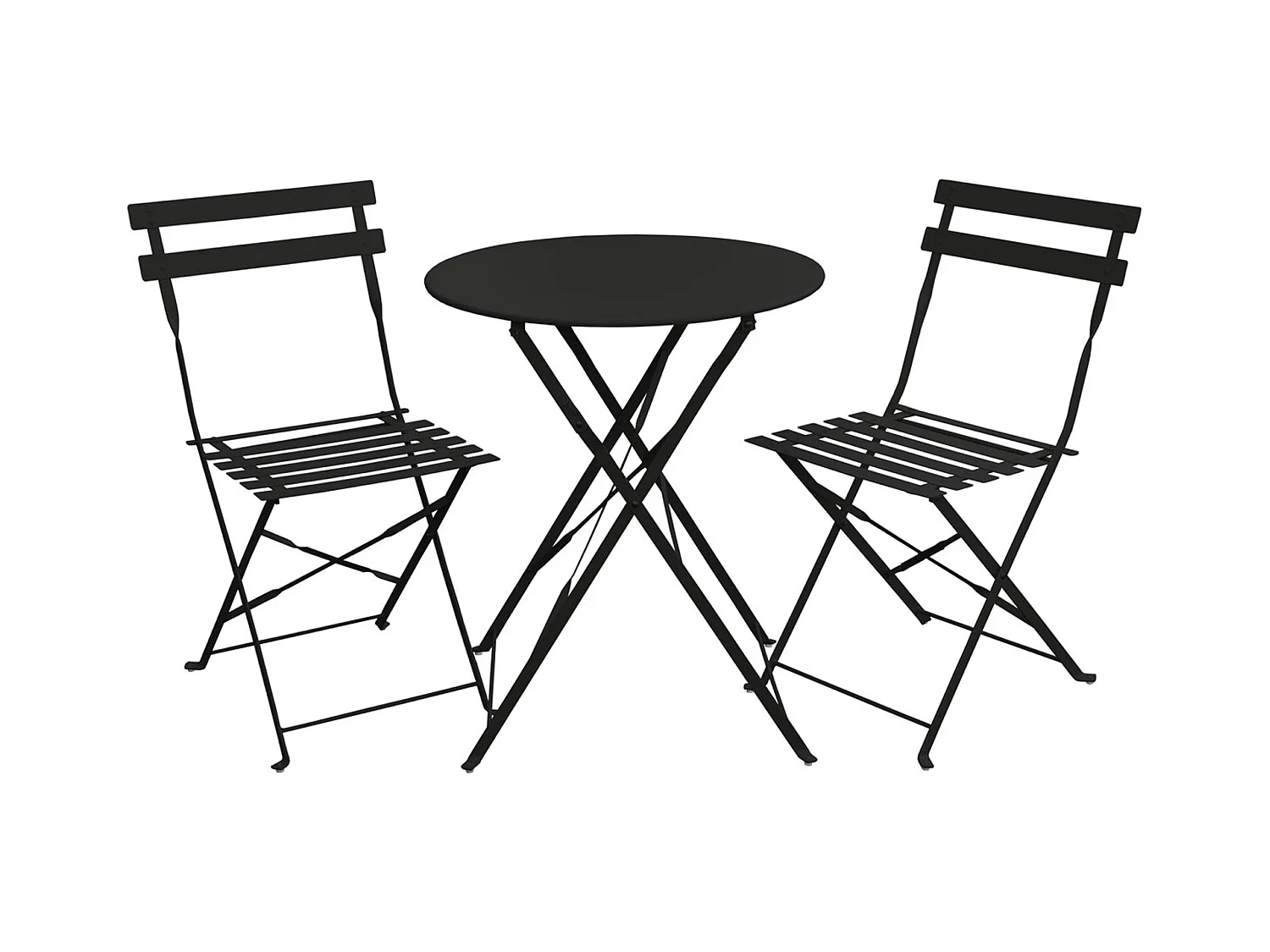 Meubles de balcon Chaise Table Métal pliants