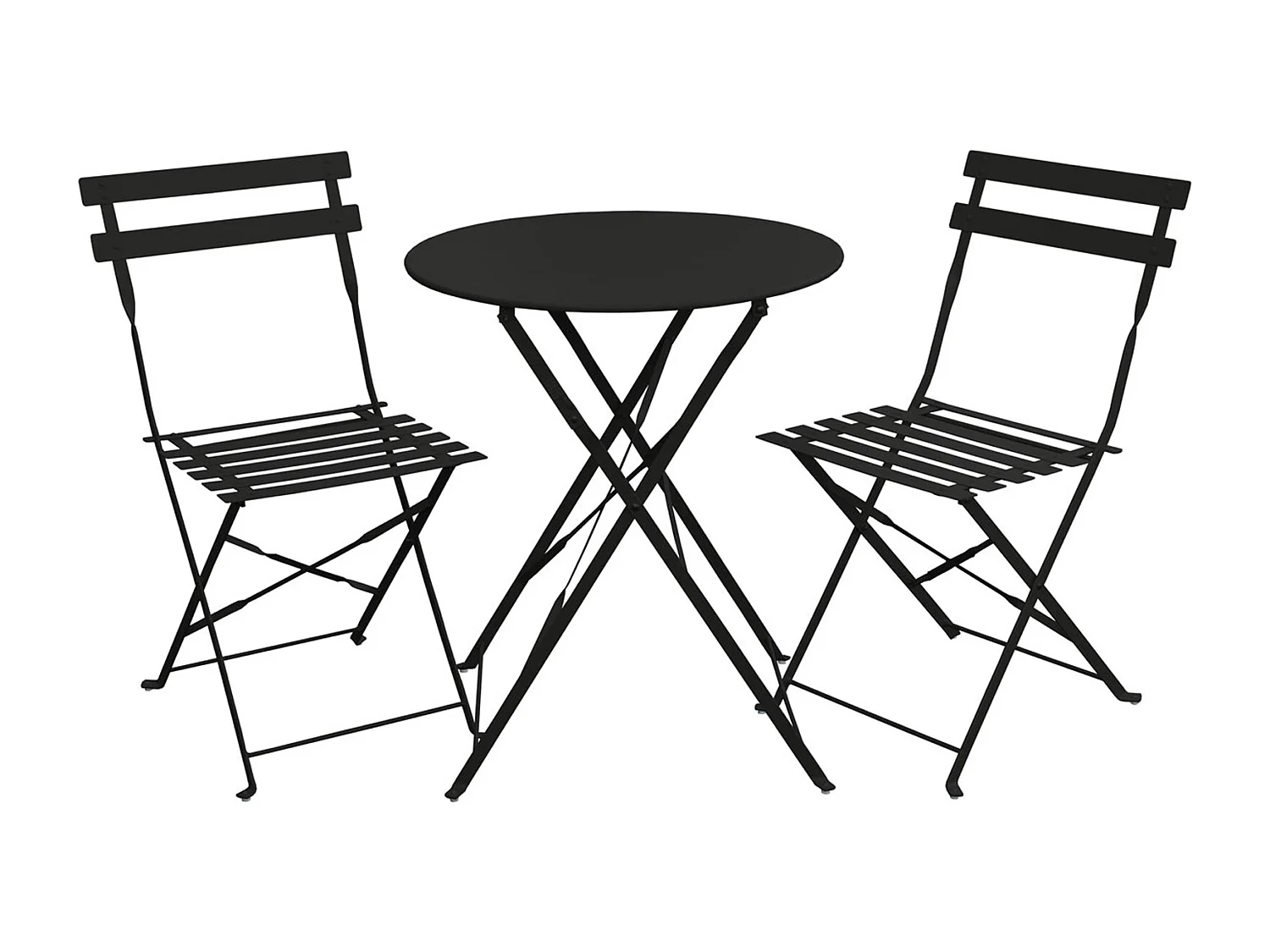 Meubles de balcon Chaise Table Métal pliants