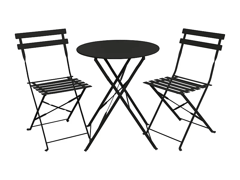 Meubles de balcon Chaise Table Métal pliants