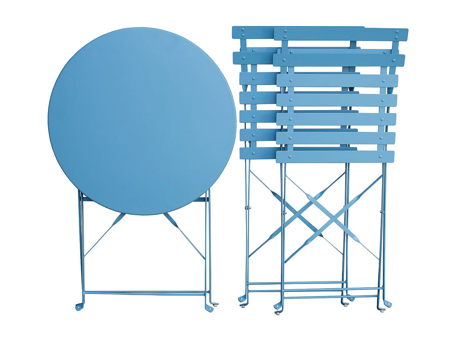 Meubles de balcon Chaise Table Métal pliants