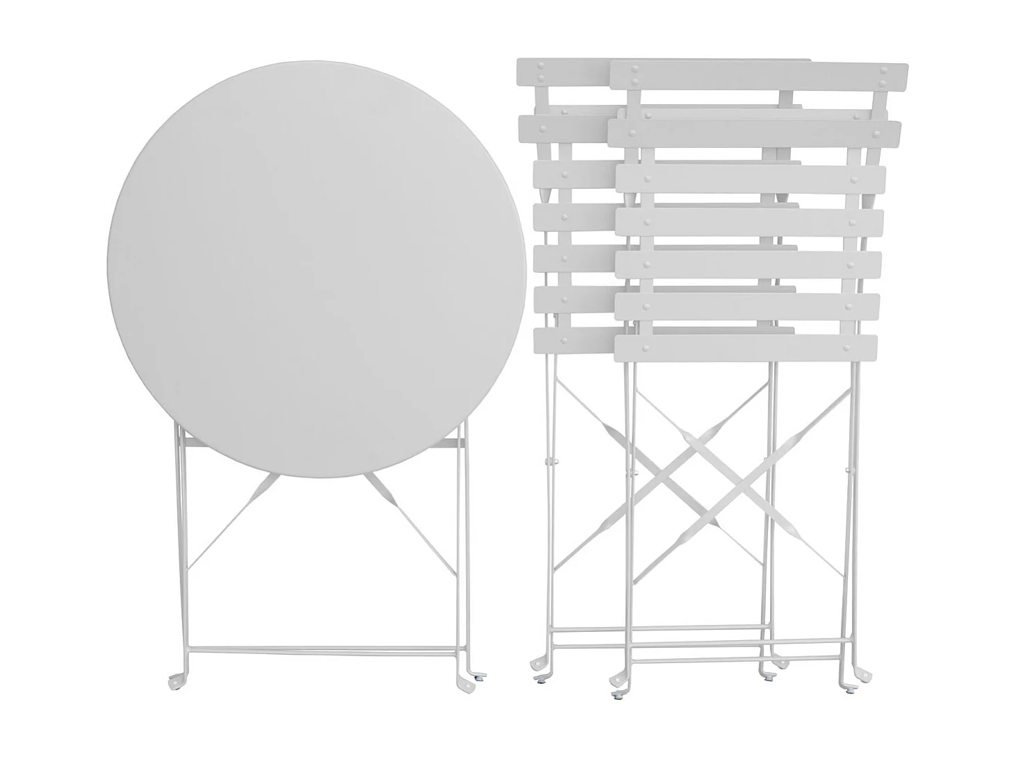 Meubles de balcon Chaise Table Métal pliants