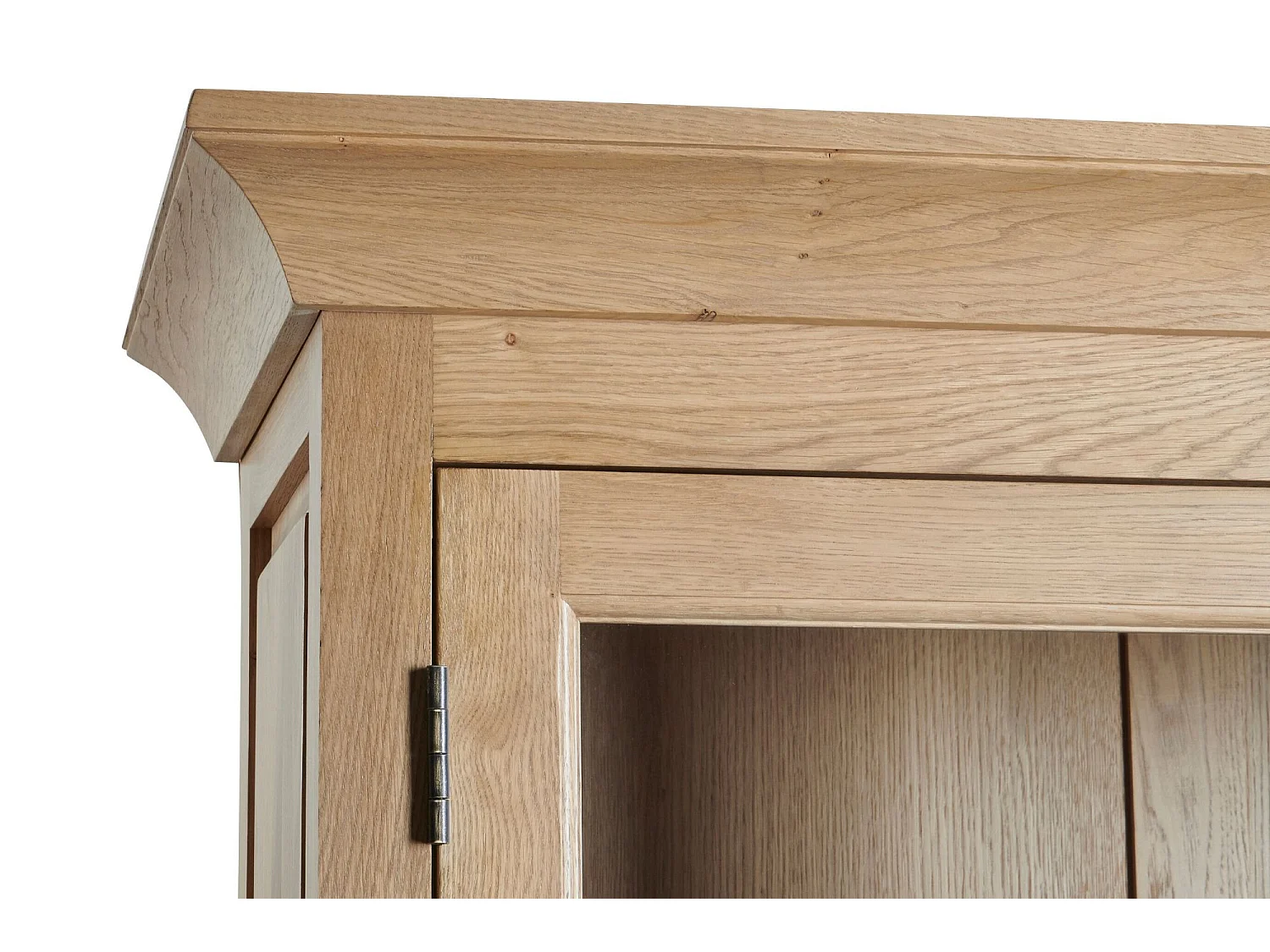 Buffet vaisselier en chêne 2 portes vitrées 2 tiroirs 2 portes bois - VICTORIA