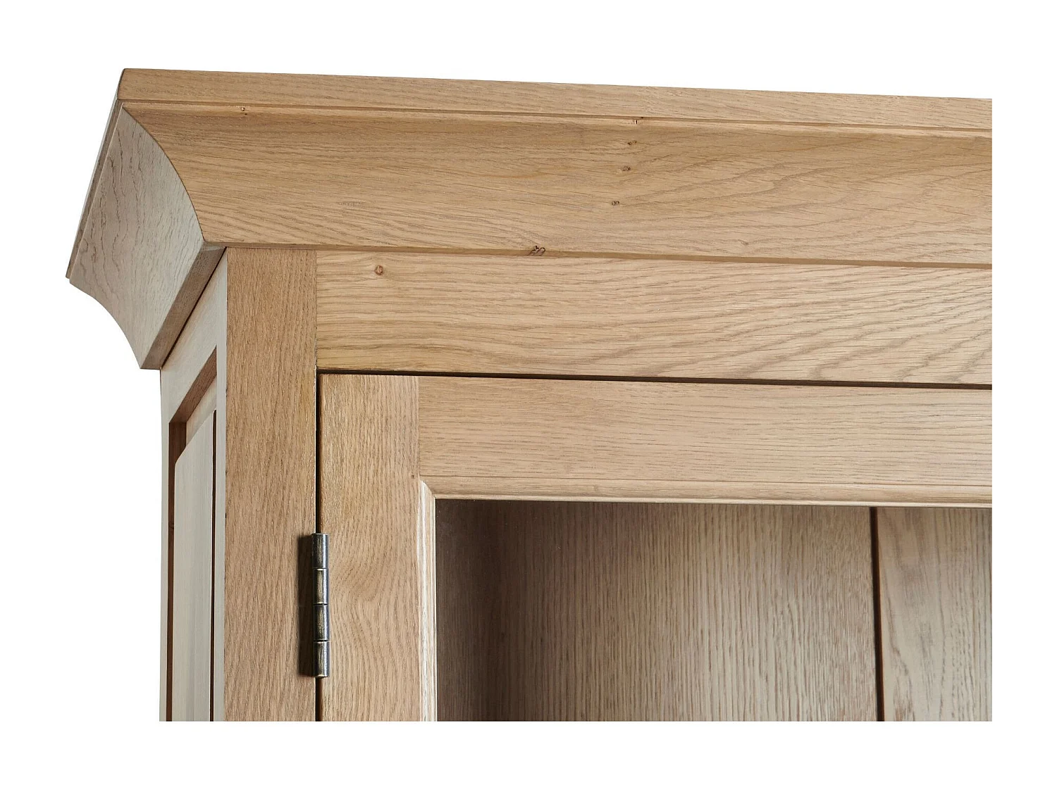 Buffet vaisselier en chêne 2 portes vitrées 2 tiroirs 2 portes bois - VICTORIA