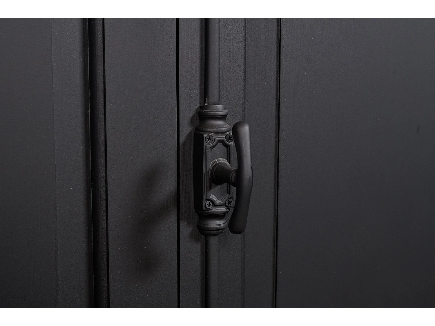 Buffet vaisselier en bois noir 2 portes vitrées - DALILA