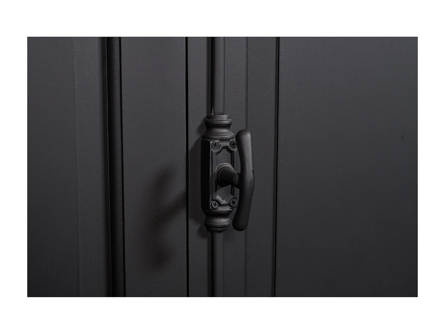 Buffet vaisselier en bois noir 2 portes vitrées - DALILA