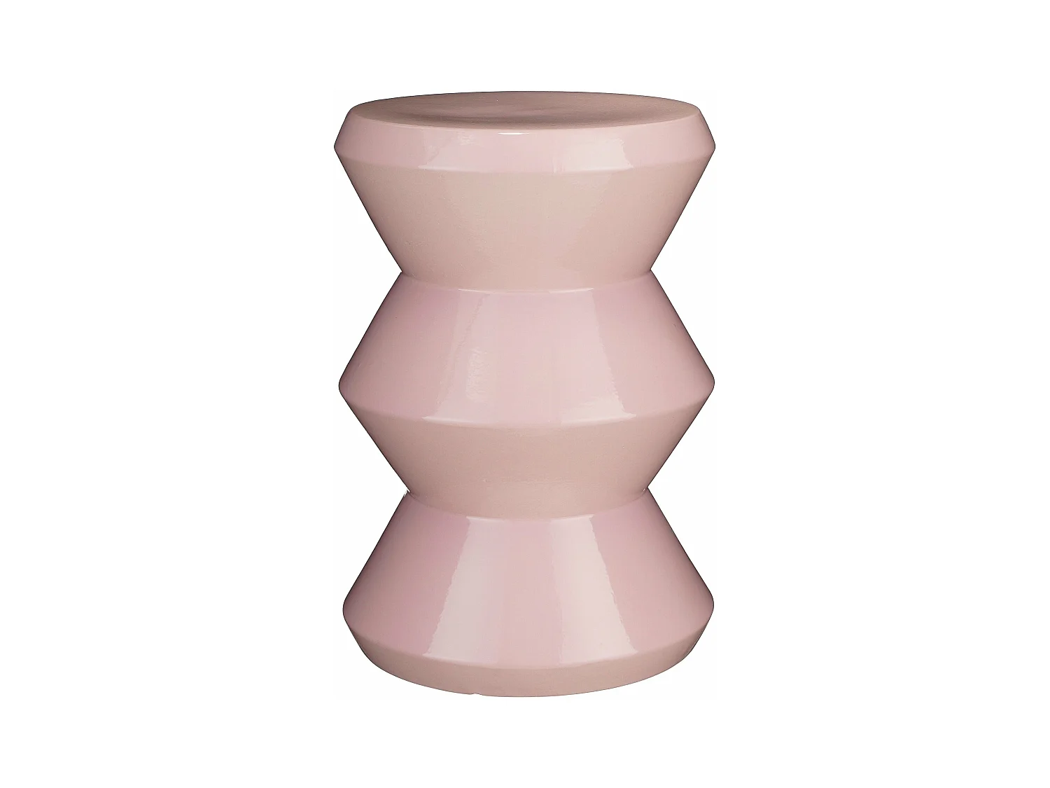 Table d'appoint en argile et émail - 31 x 31 x 43 - Lilas -