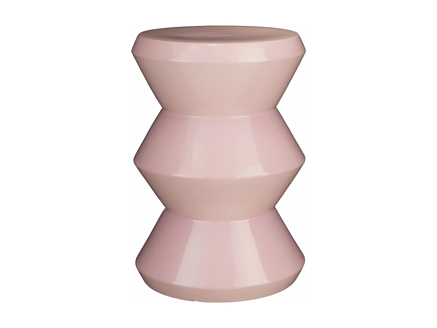 Table d'appoint en argile et émail - 31 x 31 x 43 - Lilas -