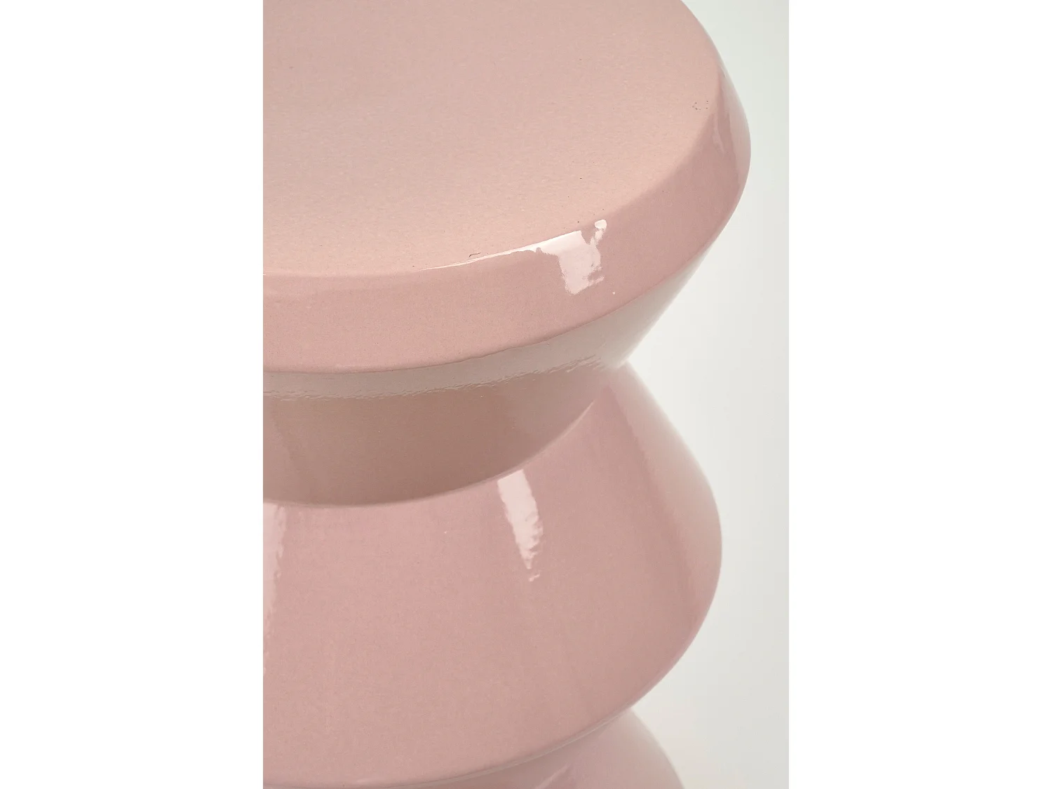 Table d'appoint en argile et émail - 31 x 31 x 43 - Lilas -