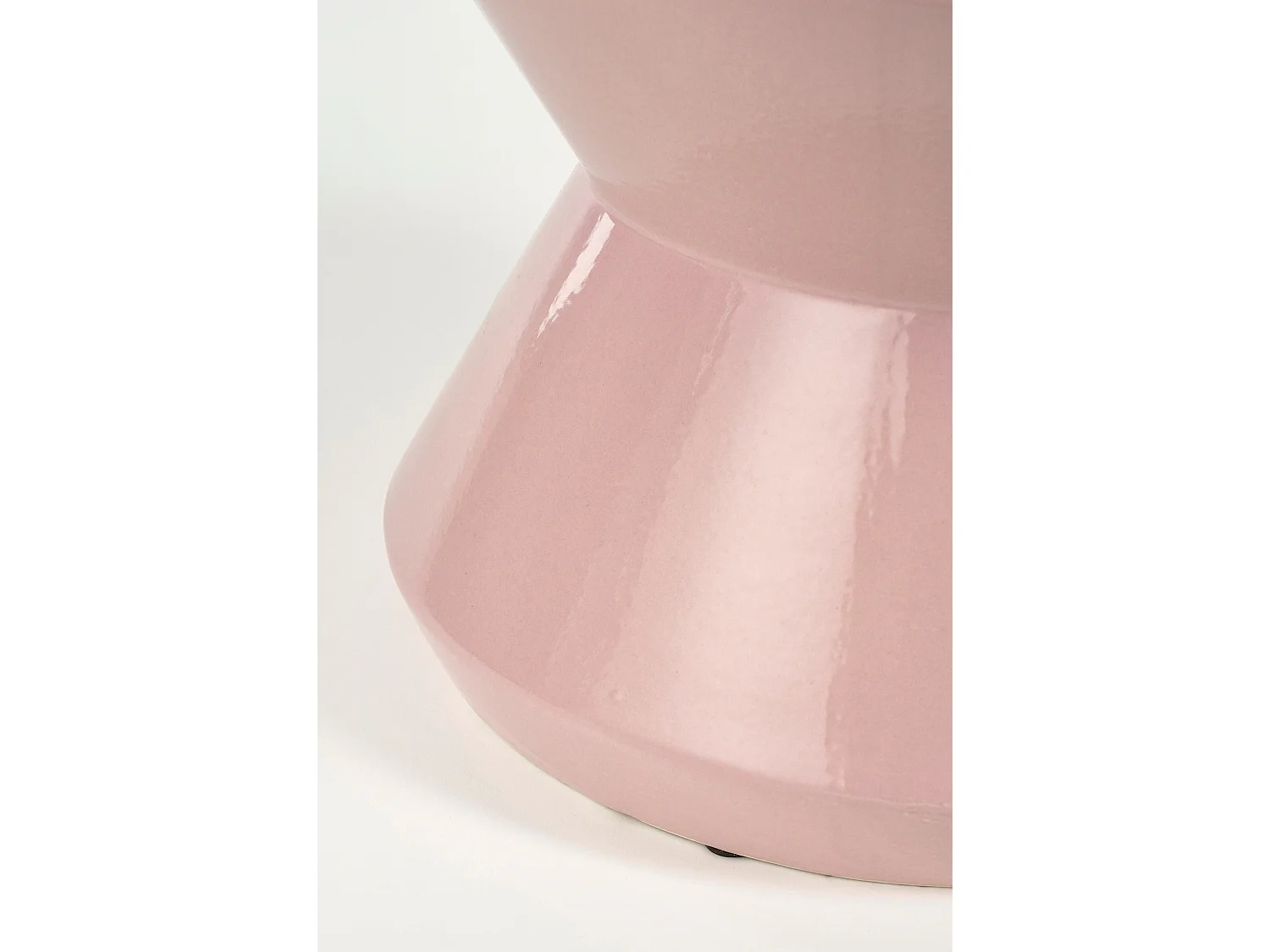 Table d'appoint en argile et émail - 31 x 31 x 43 - Lilas -