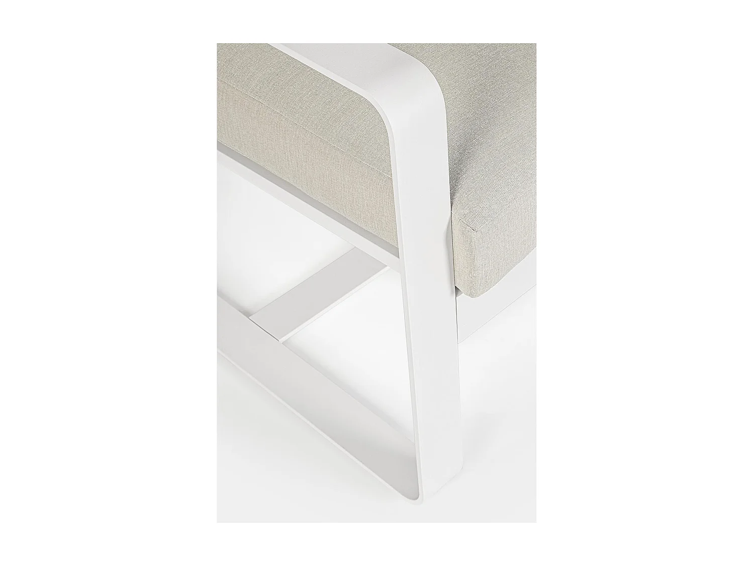 Canapé de jardin 2 places en métal et coussins tissu - ETRETAT