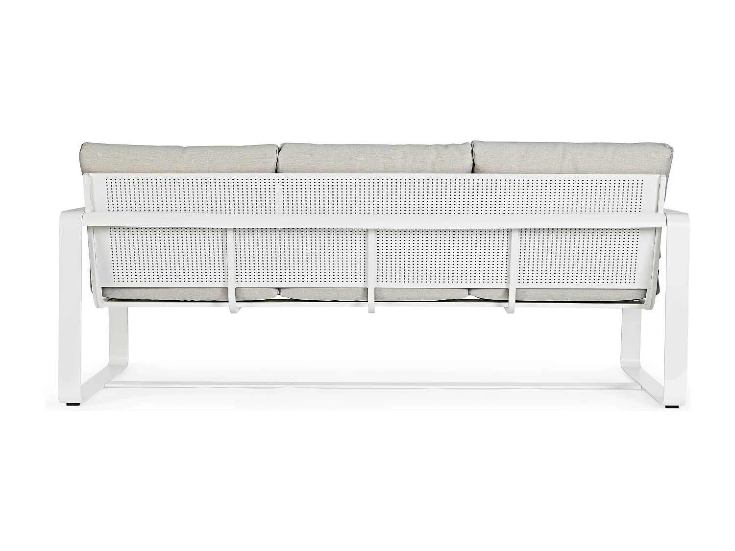 Canapé de jardin 2 places en métal et coussins tissu - ETRETAT