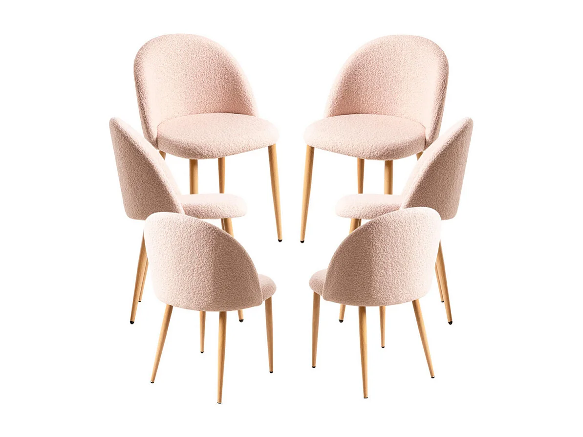 Packs Sillas Comedor - Pack 6 Sillas Vint Borreguito - Beige