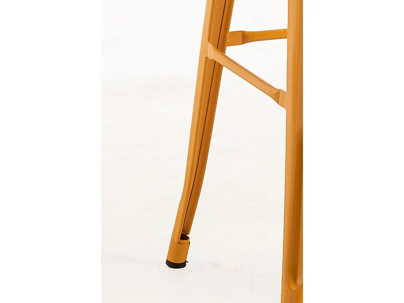 Lote de 2 Taburetes Torix Respaldo - Naranja Azafrán