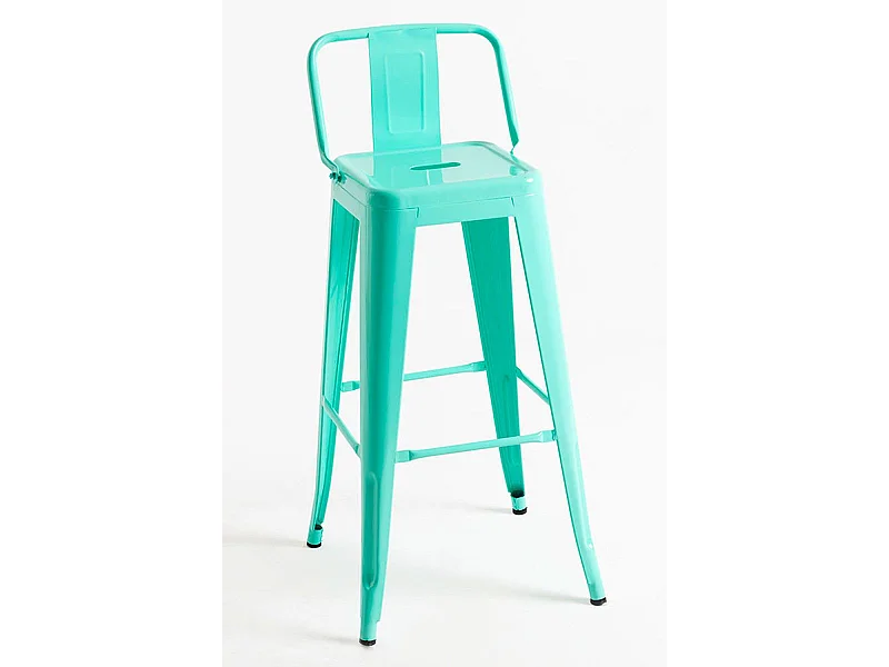 Lote de 4 Taburetes Torix Respaldo - Verde menta
