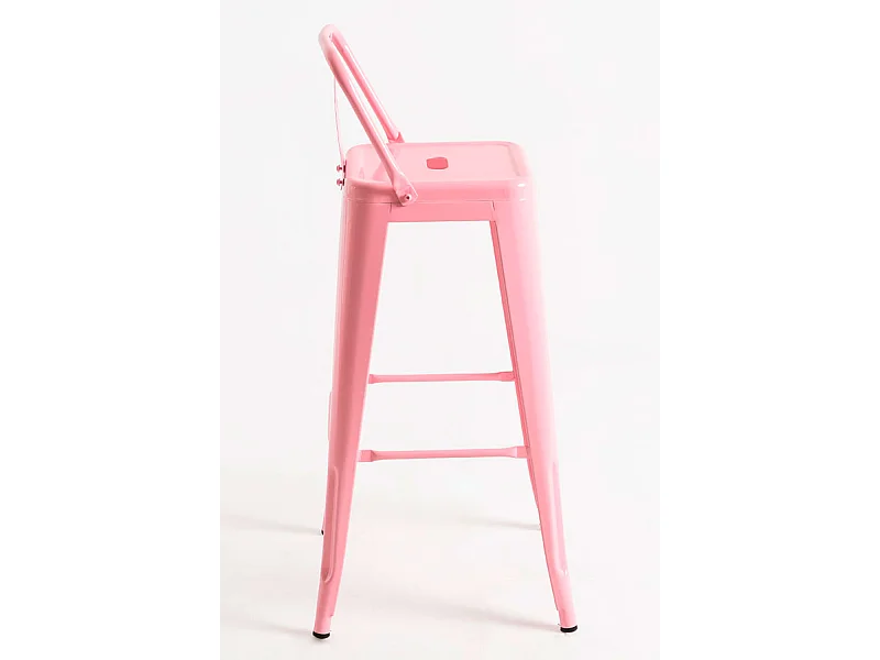 Lote de 4 Taburetes Torix Respaldo - Rosa