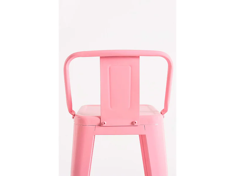 Lote de 4 Taburetes Torix Respaldo - Rosa
