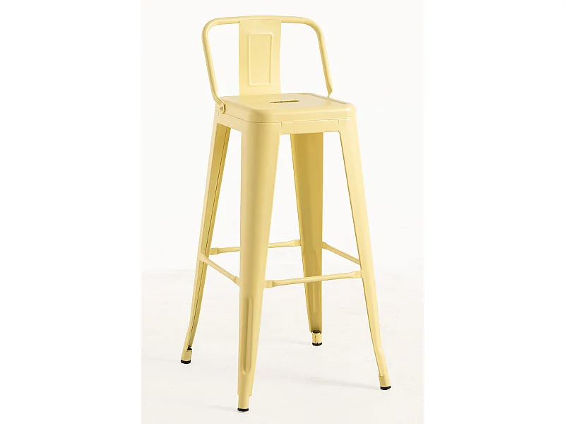 Lote de 4 Taburetes Torix Respaldo - Amarillo Cuarzo