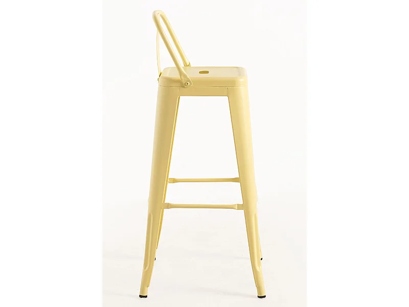 Lote de 4 Taburetes Torix Respaldo - Amarillo Cuarzo