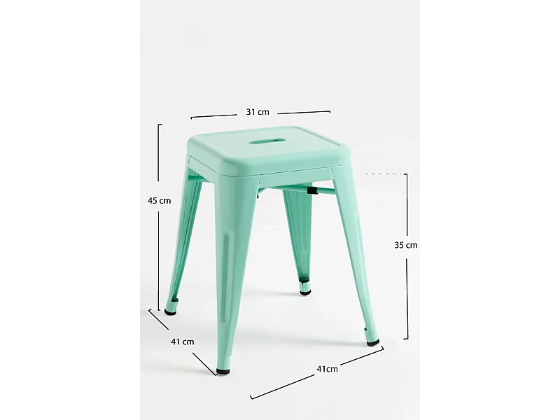 Lote de 6 Taburetes Torix Pequeños - Verde menta