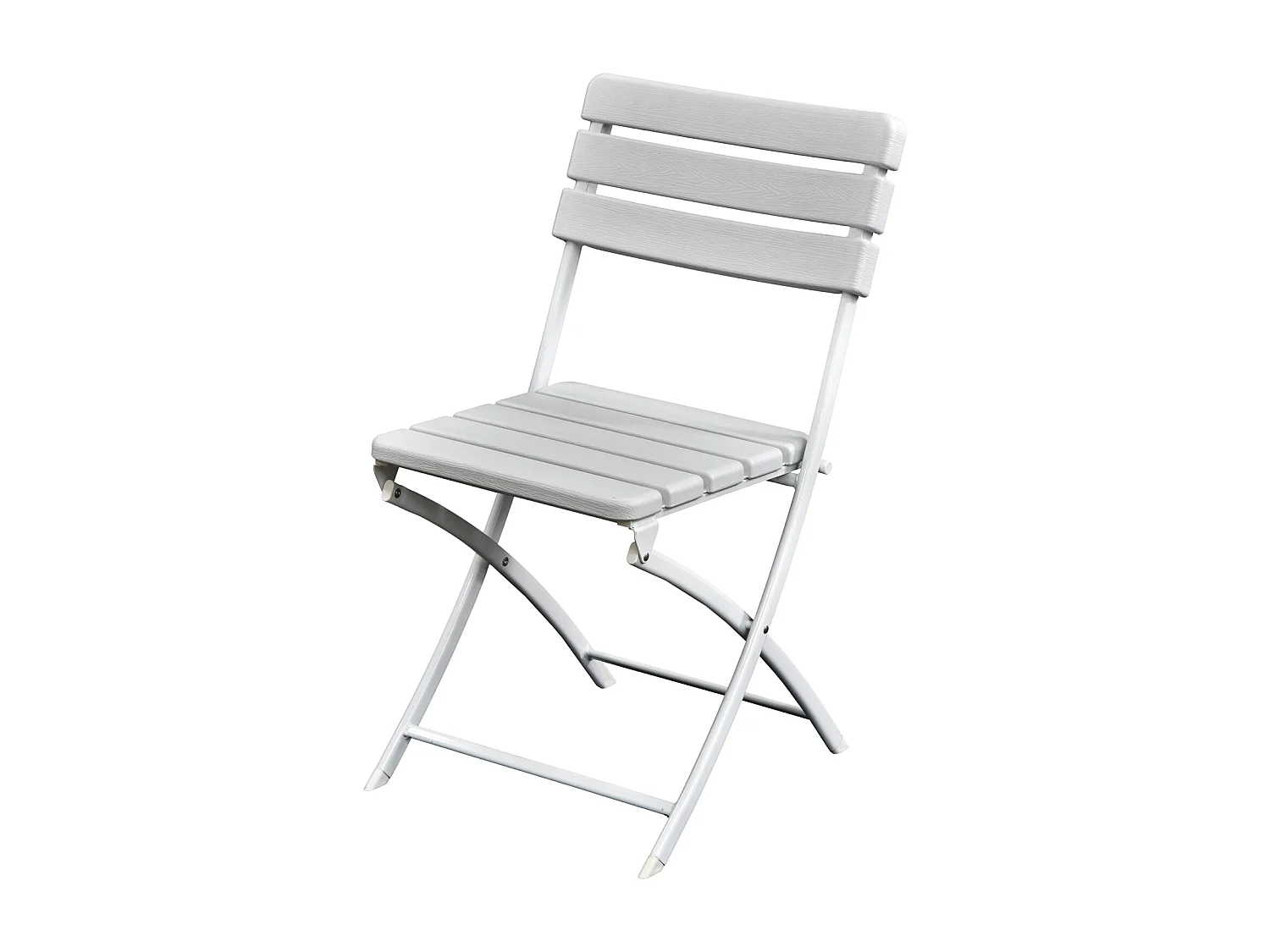 Lot de 2 chaises de balcon aspect bois pliables