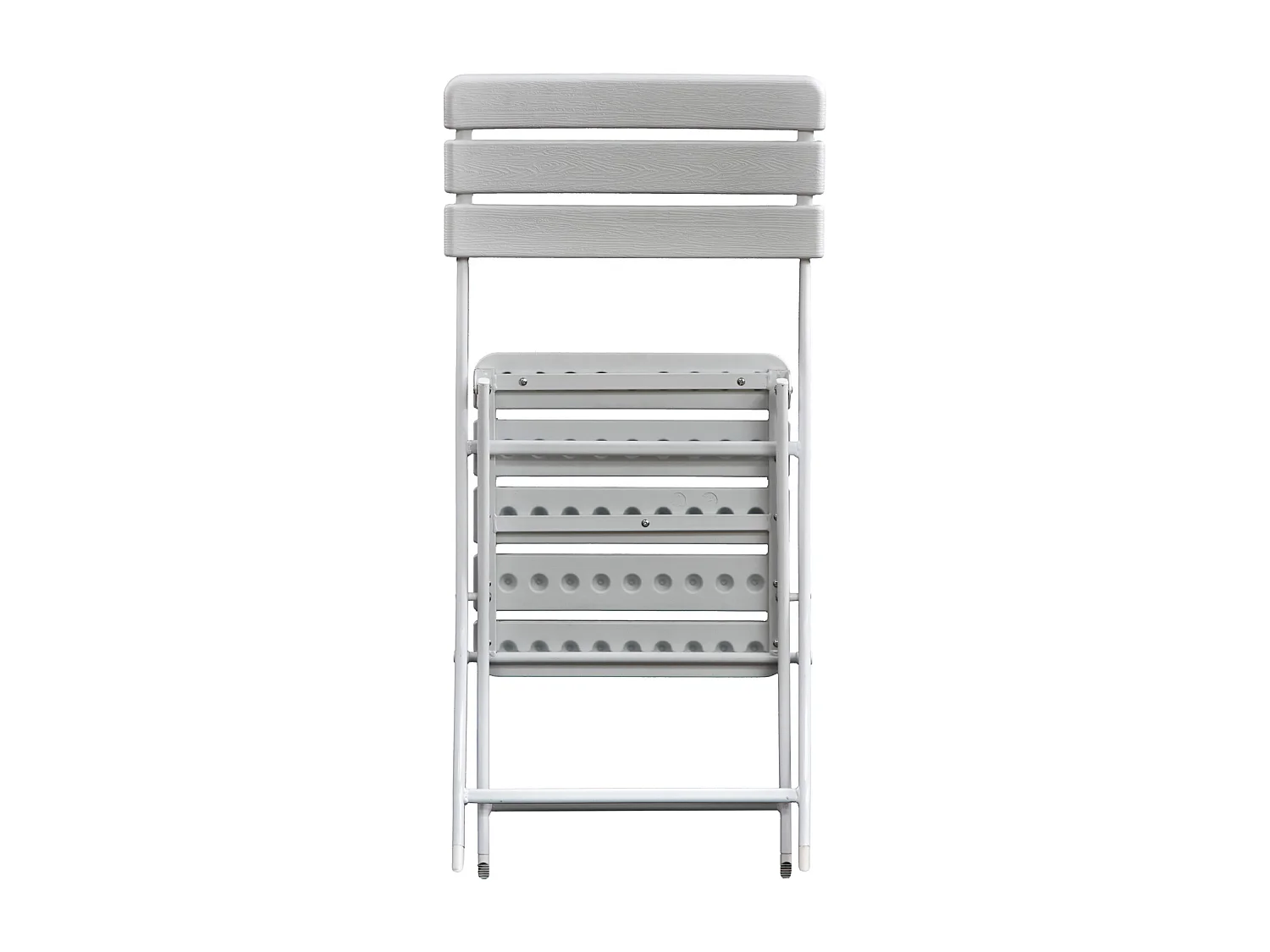 Lot de 2 chaises de balcon aspect bois pliables