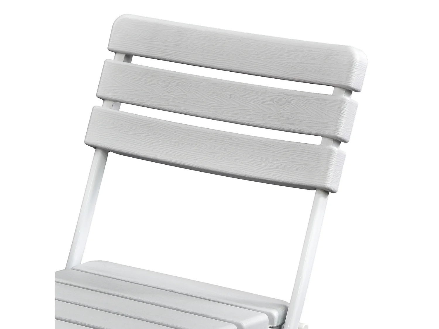 Lot de 2 chaises de balcon aspect bois pliables