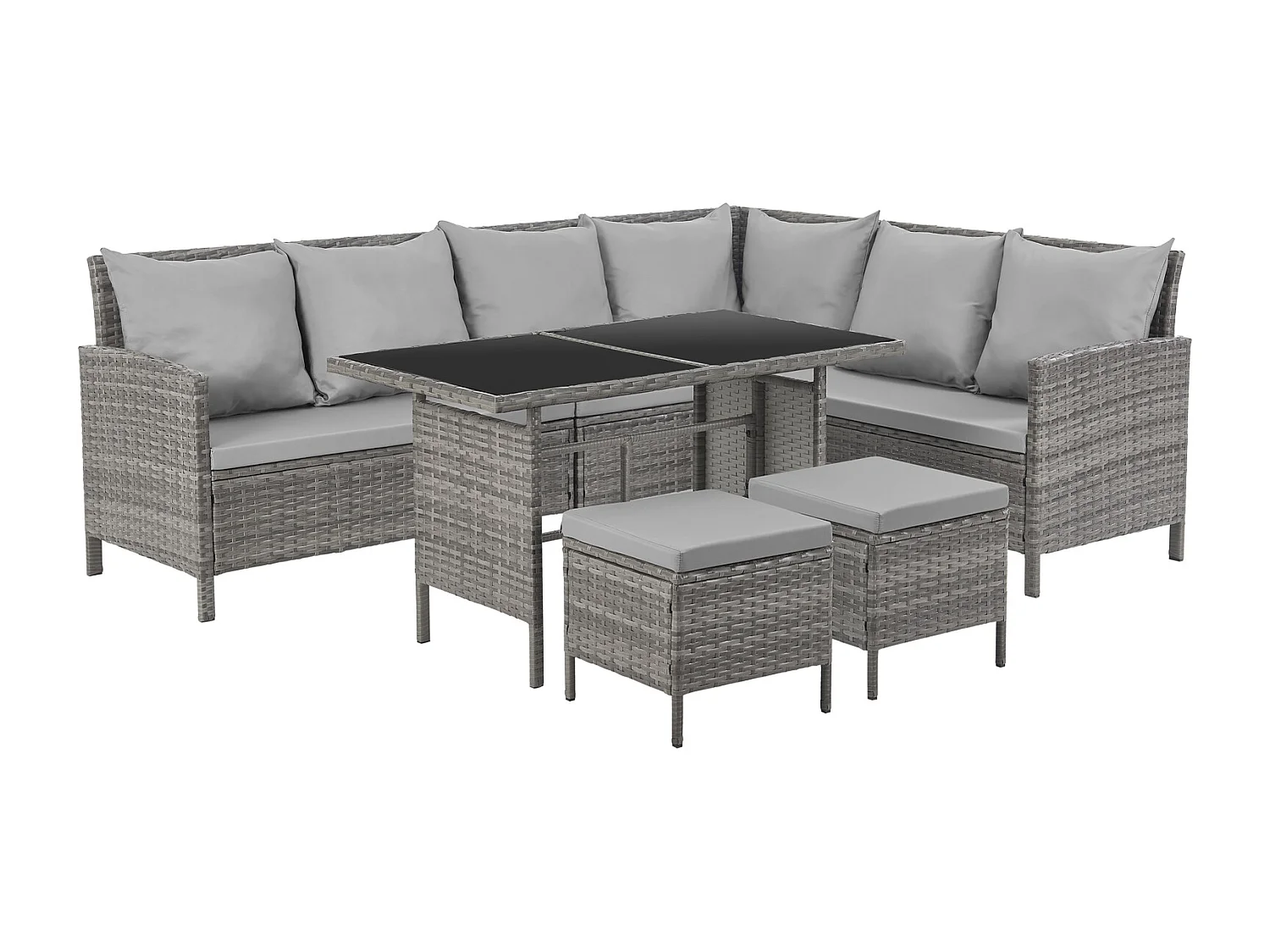 Ensemble de meubles de jardin en poly rotin