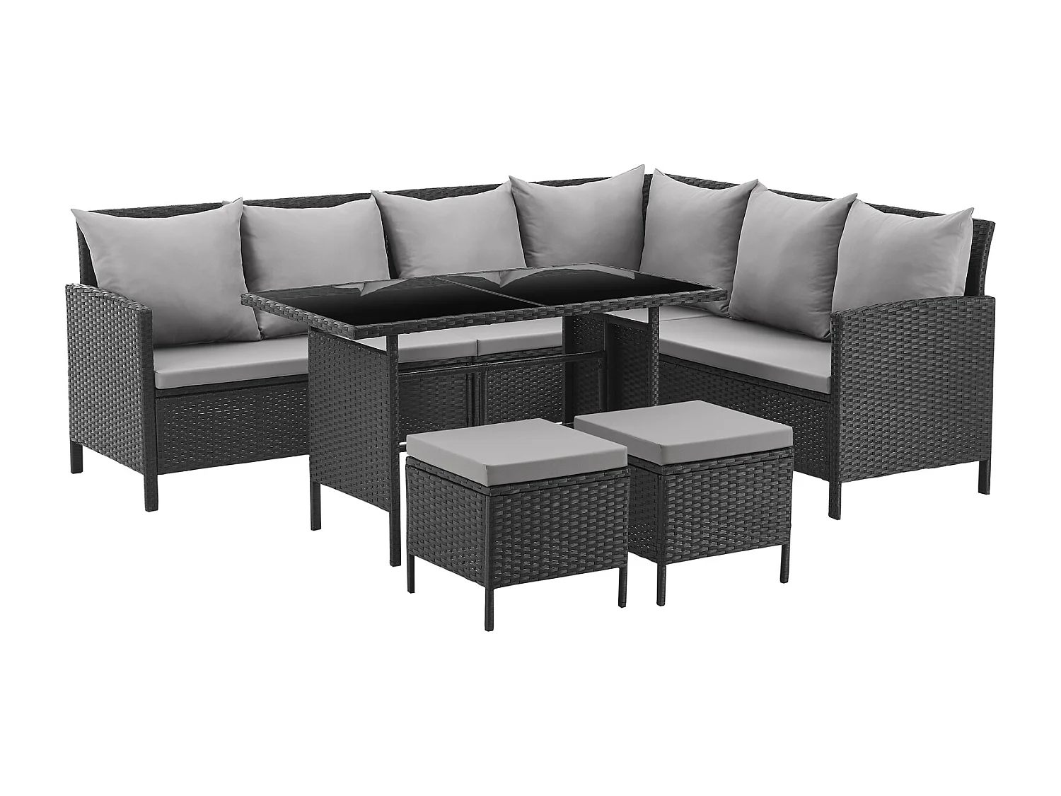 Ensemble de meubles de jardin en poly rotin