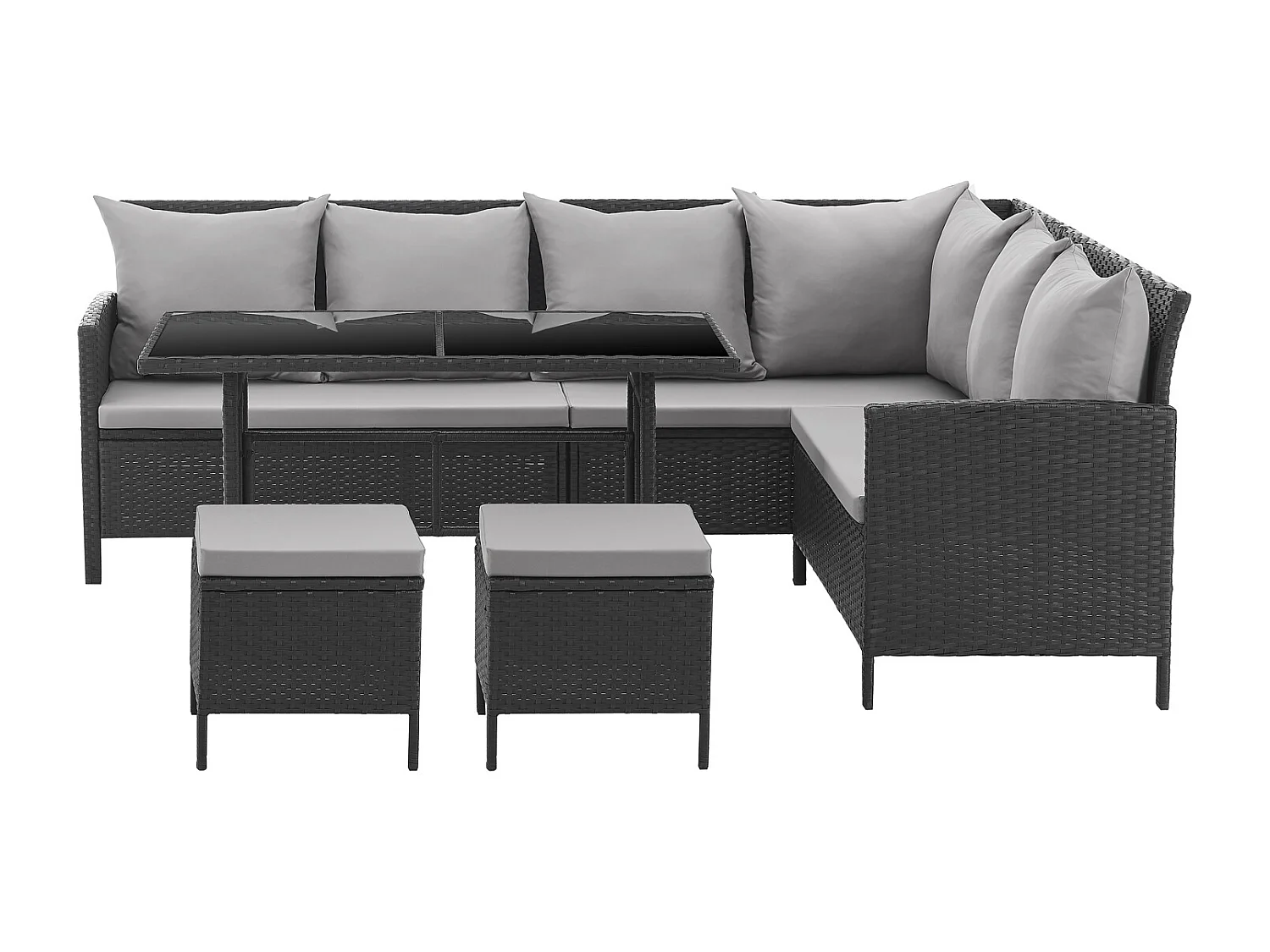 Ensemble de meubles de jardin en poly rotin