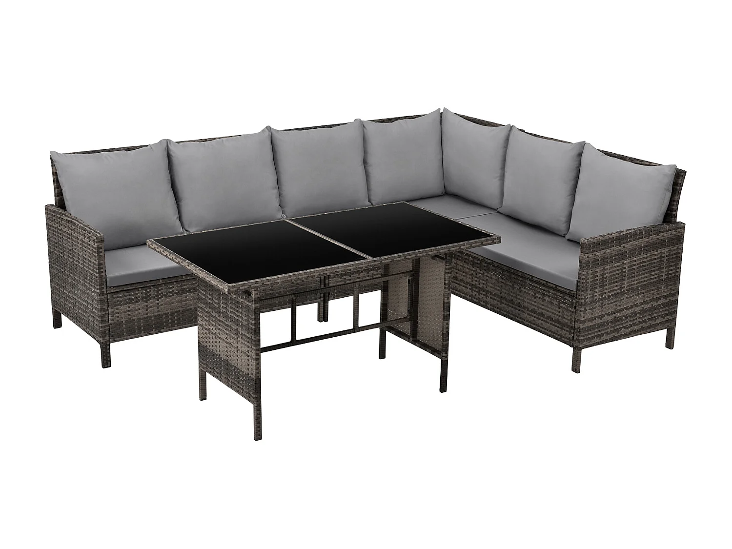 Ensemble de meubles de jardin en poly rotin