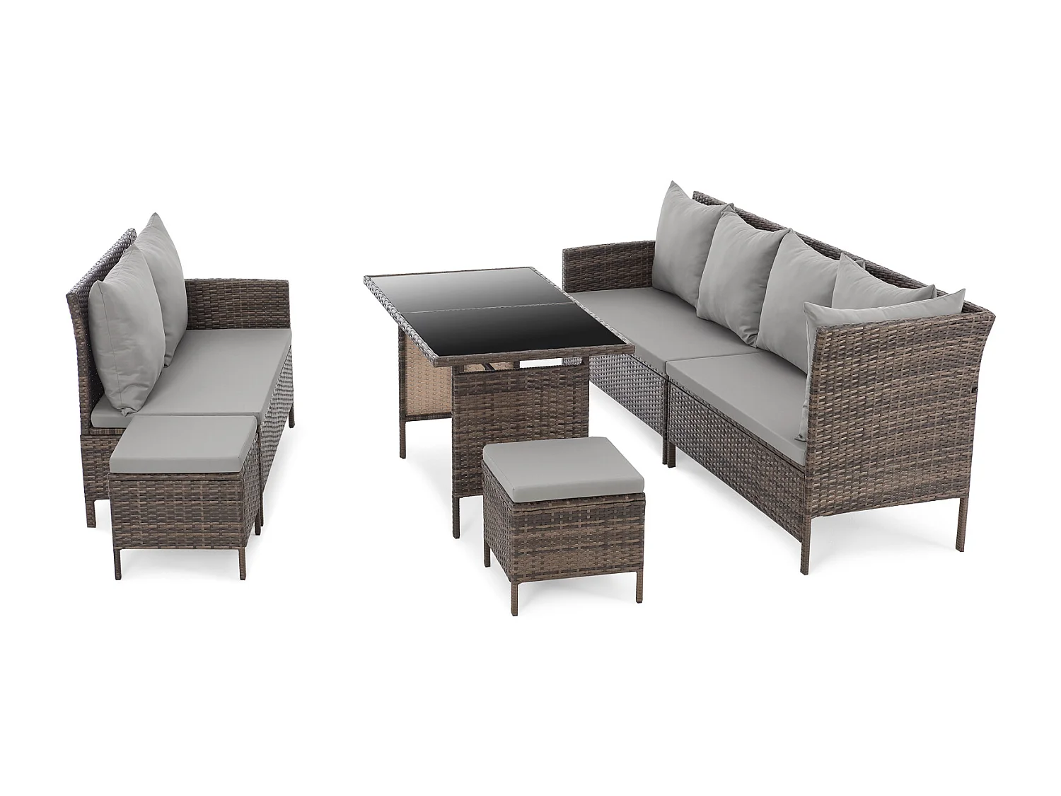 Ensemble de meubles de jardin en poly rotin