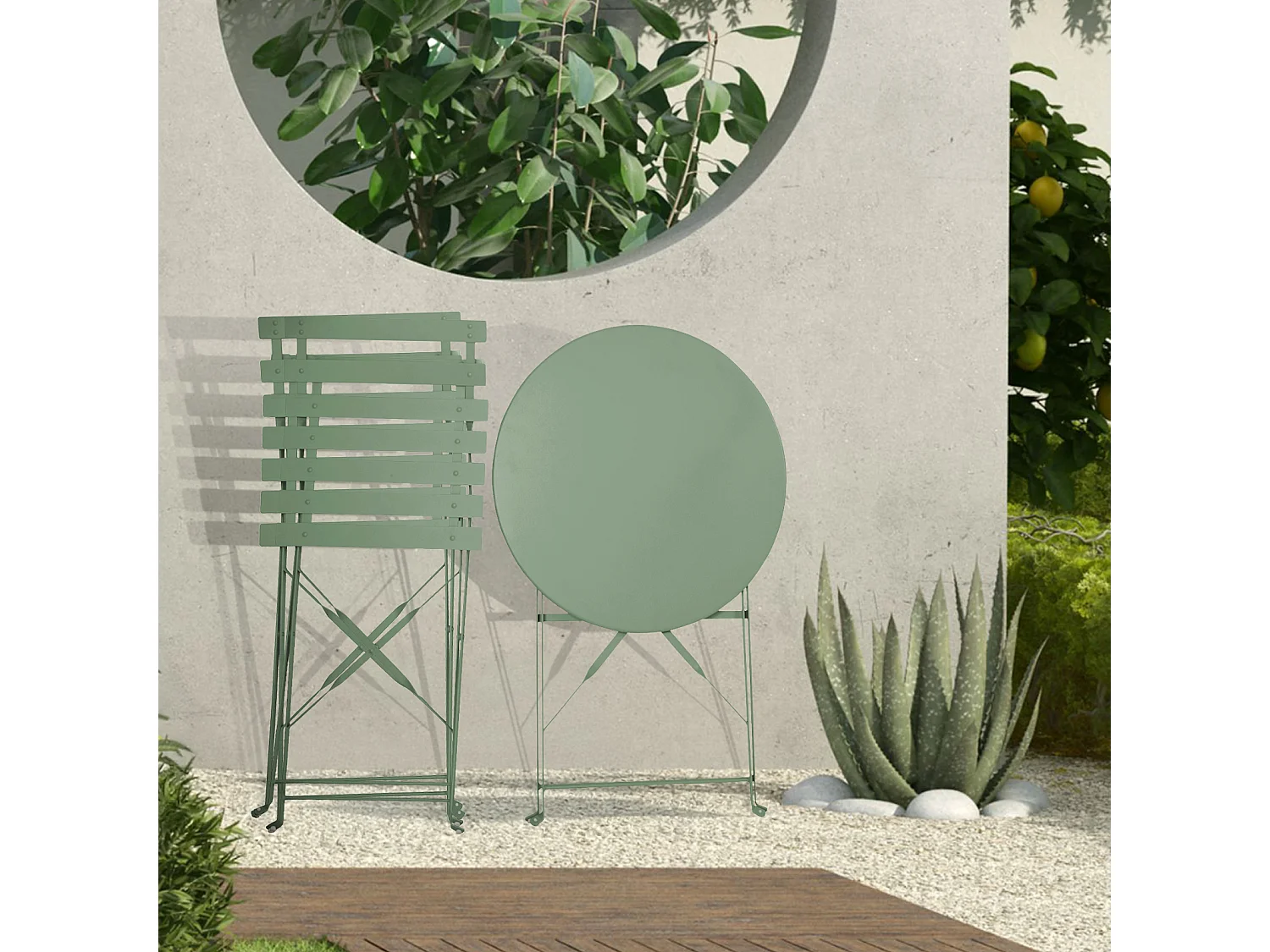 Meubles de balcon Chaise Table Métal pliants