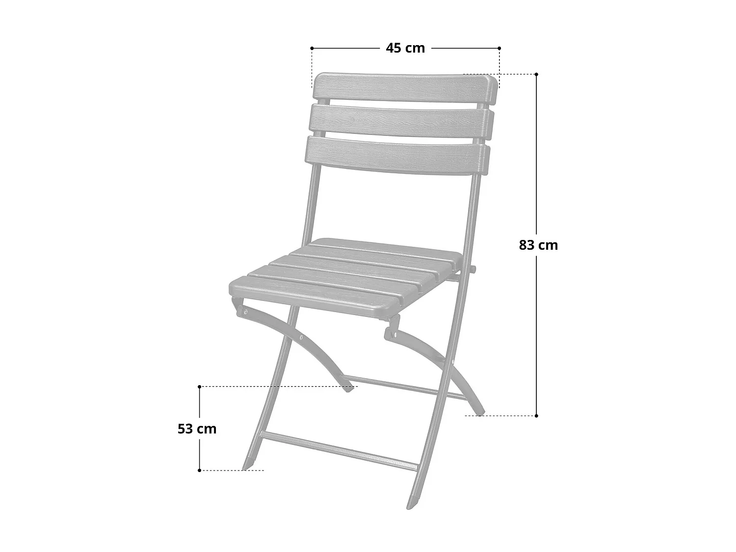 Meuble de balcon 3 pièces pliable 1 table 2 chaises