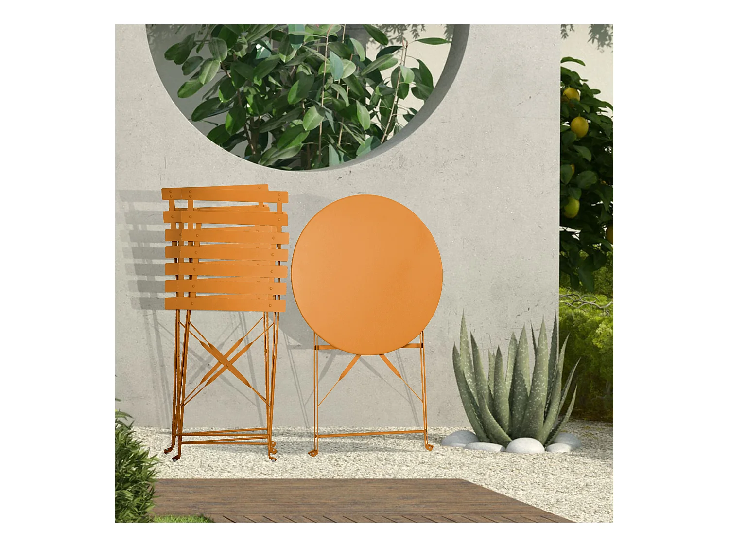 Meubles de balcon Chaise Table Métal pliants