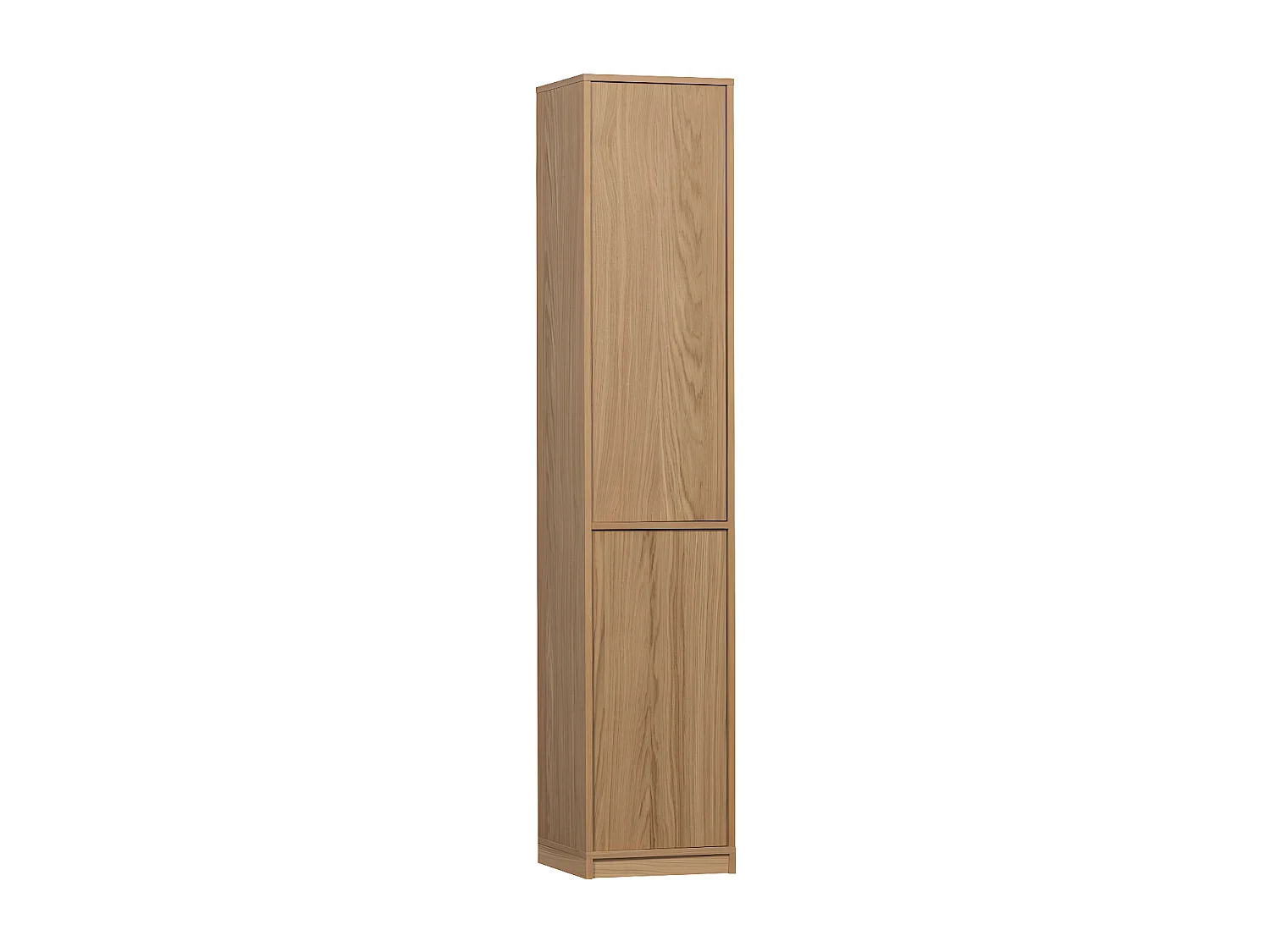 Modulair - Colonne de rangement 2 portes en bois H199cm - Bois clair